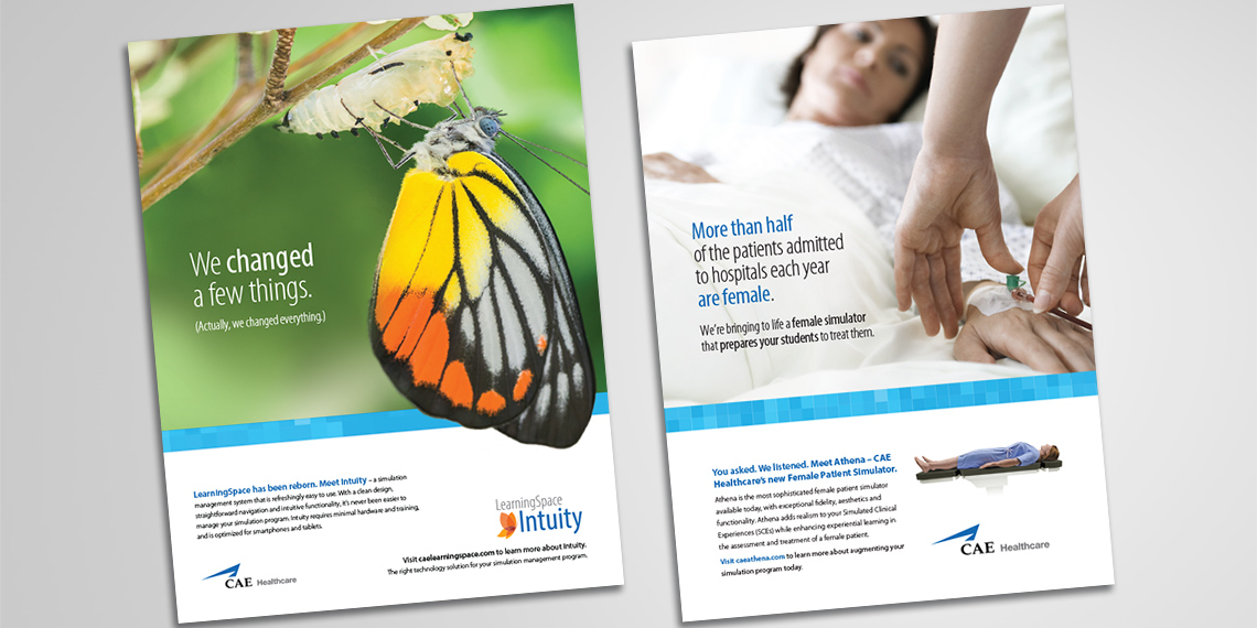 printed healthcare advertisements for cae