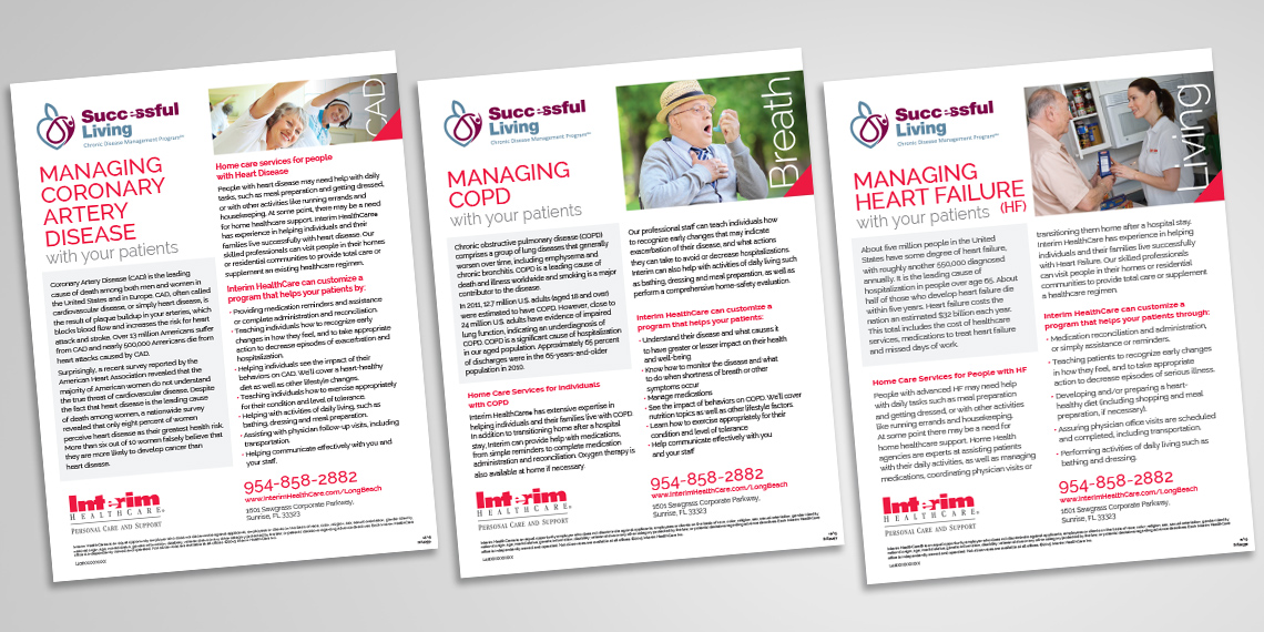 interim healthcare branded information sheets