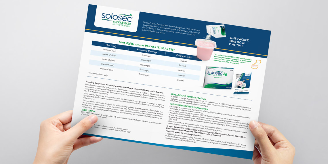 solosec prescription pharmaceutical information sheet